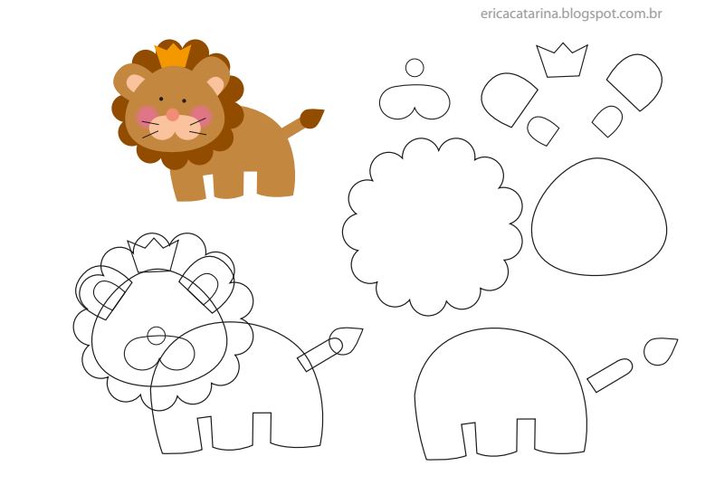 bichinhos em feltro com molde