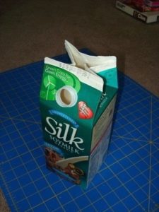 porta moedas caixa de leite