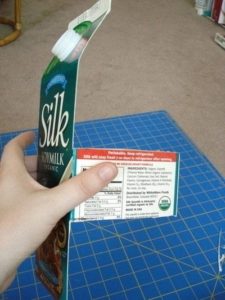 porta moedas caixa de leite