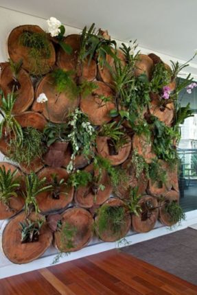 artesanato com tronco de madeira